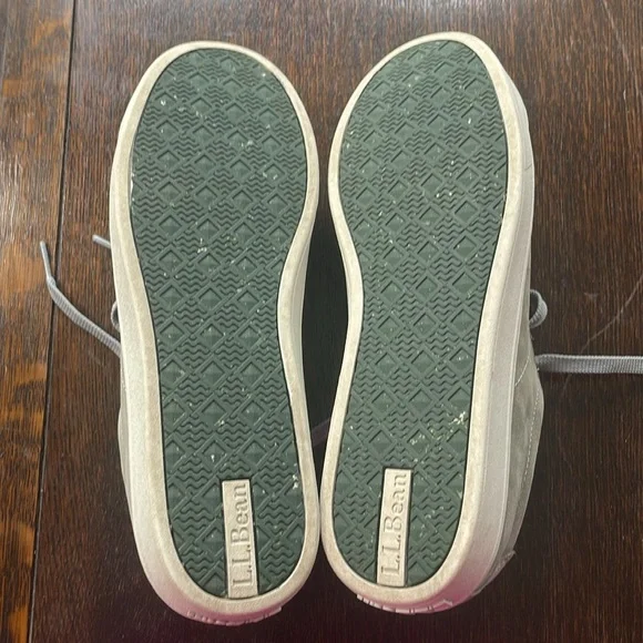 L.L. Bean sage green leather walking shoes/sneakers, 8.5 medium - Picture 6 of 9
